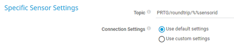 Specific Sensor Settings